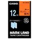 カシオ(CASIO) ネームランド エコテープカートリッジ 蛍光オレンジに黒文字 12mm
