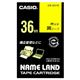 カシオ(CASIO) ネームランド エコテープカートリッジ 黄に黒文字 36mm