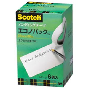 【まとめ買い】スコッチ メンディングテープ エコノパック 大巻 （2.4cm×30m） （76mm） 1箱（6巻） - 拡大画像