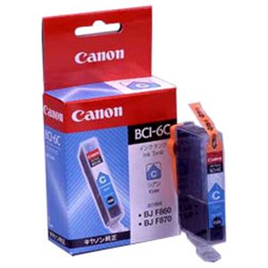【純正品】 キヤノン（Canon） インクカートリッジ シアン 型番：BCI-6C 単位：1個 - 拡大画像