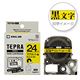 キングジム 「テプラ」PROシリーズ マグネットテープ 黄に黒文字 24mm