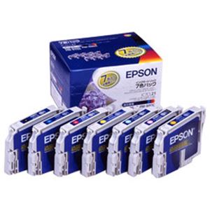 【純正品】 エプソン（EPSON） インクカートリッジ 7色セット 型番：IC7CL21 単位：1箱（7色セット） - 拡大画像