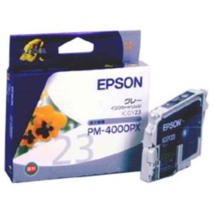 【純正品】 エプソン（EPSON） インクカートリッジ グレー 型番：ICGY23 単位：1個 - 拡大画像