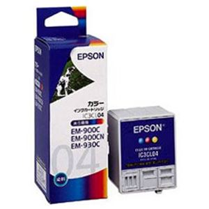 【純正品】 エプソン（EPSON） インクカートリッジ カラー 型番：IC3CL04 単位：1個 - 拡大画像