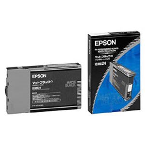 【純正品】 エプソン（EPSON） インクカートリッジ マットブラック 型番：ICMB24 単位：1個 - 拡大画像