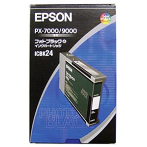 【純正品】 エプソン（EPSON） インクカートリッジ フォトブラック 型番：ICBK24 単位：1個 - 拡大画像