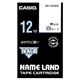 カシオ(CASIO) ネームランド 強粘着テープ 白に黒文字 12mm