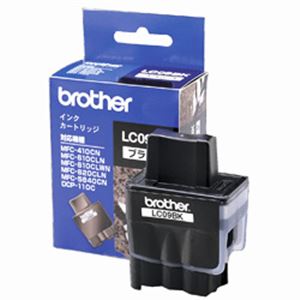 【純正品】 ブラザー工業（BROTHER） インクカートリッジ ブラック 型番：LC09BK 単位：1個 - 拡大画像