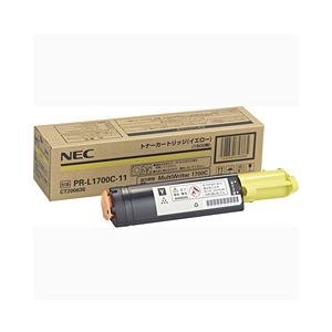 【純正品】 NEC トナーカートリッジ イエロー 型番：PR-L1700C-11 印字枚数：1500枚 単位：1個 - 拡大画像