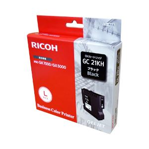 【純正品】 リコー（RICOH） インクカートリッジ ブラック 型番：GC21KH 単位：1個 - 拡大画像