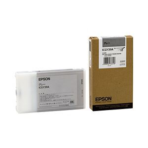 【純正品】 エプソン（EPSON） インクカートリッジ グレー 型番：ICGY39A 単位：1個 - 拡大画像