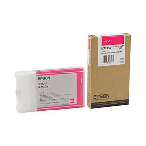 【純正品】 エプソン（EPSON） インクカートリッジ マゼンタ 型番：ICM39A 単位：1個 - 拡大画像