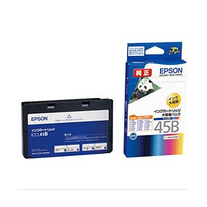 【純正品】 エプソン（EPSON） インクカートリッジ 4色セット1体型（大容量） 型番：ICCL45B 単位：1個 - 拡大画像