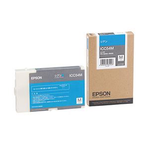 【純正品】 エプソン（EPSON） インクカートリッジ シアン・Mサイズ 型番：ICC54M 単位：1個 - 拡大画像