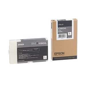 【純正品】 エプソン（EPSON） インクカートリッジ ブラック・Lサイズ 型番：ICBK54L 単位：1個 - 拡大画像