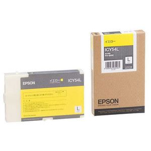 【純正品】 エプソン（EPSON） インクカートリッジ イエロー・Lサイズ 型番：ICY54L 単位：1個 - 拡大画像