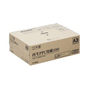 【まとめ買い】王子製紙 再生PPC用紙100 A3（箱） 1箱（500枚×3冊）