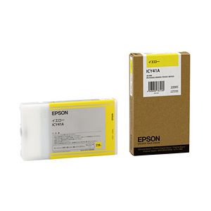 【純正品】 エプソン（EPSON） インクカートリッジ イエロー 型番：ICY41A 単位：1個 - 拡大画像