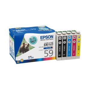 【純正品】 エプソン（EPSON） インクカートリッジ 4色セット 純正 型番：IC5CL59 単位：1箱4色（5個）パック - 拡大画像
