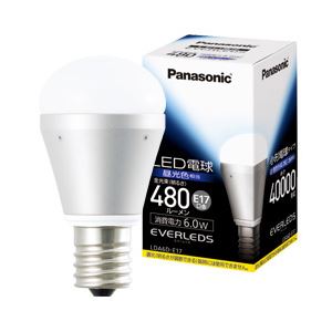 Panasonic(パナソニック) LED電球 EVERLEDS E17口金 40形・昼光色・6.4W LDA6DE17 商品画像