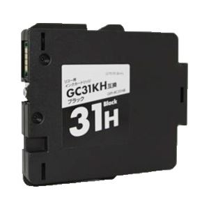 リコー（RICOH） インクカートリッジ ブラック 汎用 GC31KH対応 単位：1個 - 拡大画像
