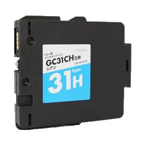 リコー（RICOH） インクカートリッジ シアン 汎用 GC31CH対応 単位：1個 - 拡大画像