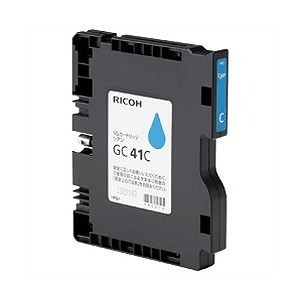 【純正品】 リコー（RICOH）対応 インクカートリッジ シアン Mサイズ 1個 型番：GC41C - 拡大画像