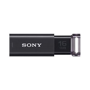 ソニー USBメモリーTシリーズ ブラック 16GB 1個 型番：USM16GU B - 拡大画像