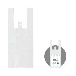 【業務用パック】レジ袋（乳白） Sサイズ 1箱（4000枚） - 拡大画像