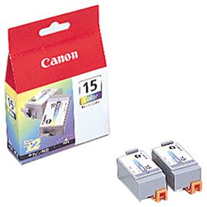 Canon（キヤノン） インクカートリッジ カラー 型番：BCI-15C 単位（入り数）：1箱（2個入） BCI-15COLOR2コ - 拡大画像