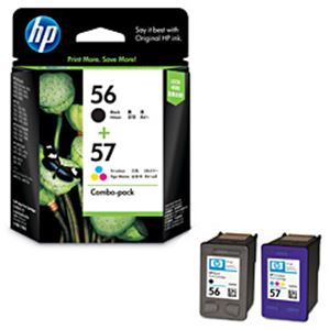 HP インクカートリッジ 4色パック 型番：CC629AA（HP56／57） 単位：1箱（4色パック） HP-INCC629AA - 拡大画像