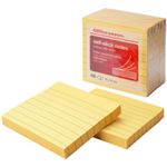 オフィス・デポ オリジナル 粘着メモ エコノミーパック 罫線入ノート イエロー 7.6×7.6cm 1パック／6冊 1箱（36パック） 808650-ハコ