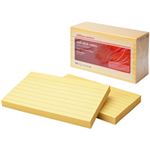 オフィス・デポ オリジナル 粘着メモ エコノミーパック 罫線入ノート イエロー 7.6×12.7cm 1パック／6冊 1箱（24パック） 808649-ハコ