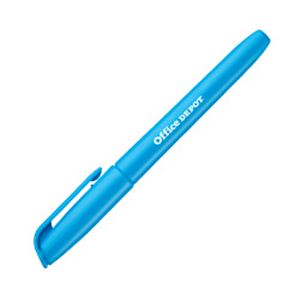 （業務用セット） 蛍光ペン シングルタイプ ブルー 1本 【×50セット】