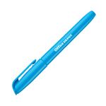 （業務用セット） 蛍光ペン シングルタイプ ブルー 1本 【×50セット】