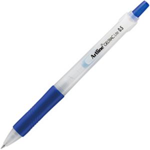 （業務用セット） ノック式ゲルボールペン ボール径：0.5mm 青 1本 【×50セット】