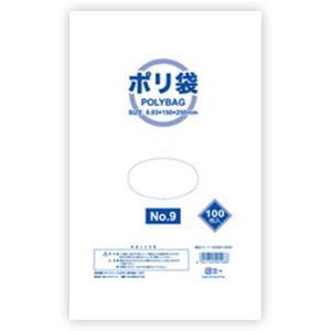(業務用セット) ポリエチレン袋100枚入NO.9 25cmx15cm 【×30セット】 商品写真