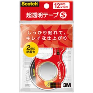 （業務用セット） スコッチ 超透明テープ（小巻） 1巻 型番：CC1212-D-N 【×40セット】 - 拡大画像