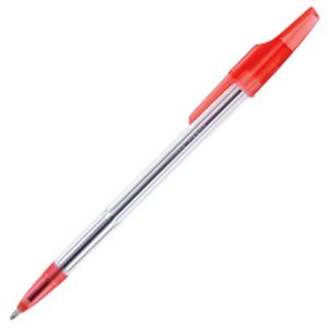 （業務用セット） スティックボールペン 12本パック 赤 【×30セット】 - 拡大画像