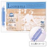 （業務用セット） ルーパーファイル A4ヨコ・クリアブルー 1冊 【×30セット】