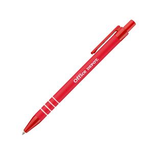 （業務用セット） ノック式ボールペン 10本入 赤 ボール径：0.7mm 【×10セット】 - 拡大画像