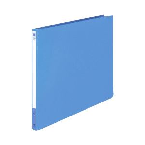 （業務用セット） コクヨ レターファイル（色厚板紙表紙） A4ヨコ ブルー 【×10セット】 - 拡大画像