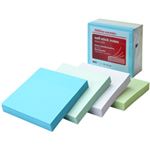 （業務用セット） 粘着メモ キューブ アクア 7.6×7.6cm 1冊（400枚） 【×10セット】