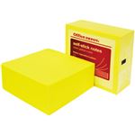 （業務用セット） 粘着メモ キューブ ネオンイエロー 7.6×7.6cm 1冊（400枚） 【×10セット】