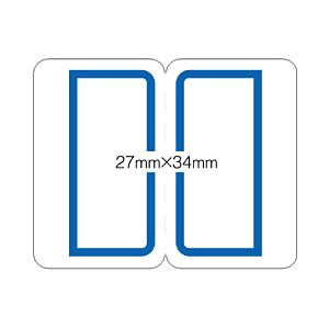 （業務用セット） ニチバン マイタック PCインデックス 27×34mm 青枠  【×20セット】 - 拡大画像