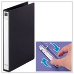（業務用セット） リングファイル ツイストリング（A4タテ・2穴） 背幅3.6cm・収容枚数200枚 ブラック 【×10セット】