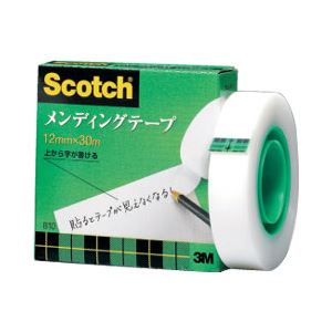 （業務用セット） スコッチ メンディングテープ 小巻 （1.2cm×30m） 【×10セット】 - 拡大画像