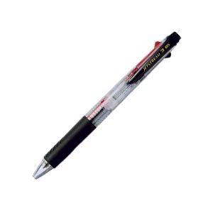 （業務用セット） 油性ボールペン ジェットストリーム3色 1.0mm 軸色：透明 インク：黒・赤・青  【×20セット】 - 拡大画像