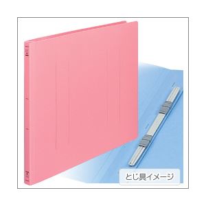 （業務用セット） コクヨ フラットファイル（ポリプロピレン表紙） A3ヨコ・ピンク 【×10セット】 - 拡大画像