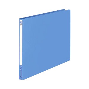（業務用セット） コクヨ レターファイル（色厚板紙表紙） B4ヨコ ブルー 【×10セット】 - 拡大画像